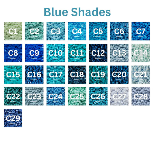 Blue Shades Refill – 2.6mm Fuse Beads (1000 Pcs per Bag)