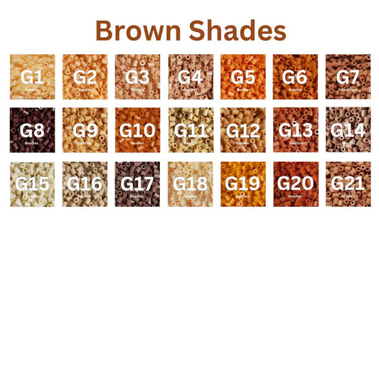 Brown Shades Refill – 2.6mm Fuse Beads (1000 Pcs per Bag)