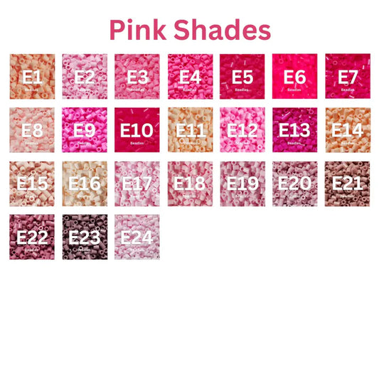 Pink Shades Refill – 2.6mm Fuse Beads (1000 Pcs per Bag)