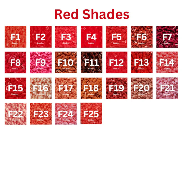 Red Shades Refill – 2.6mm Fuse Beads (1000 Pcs per Bag)