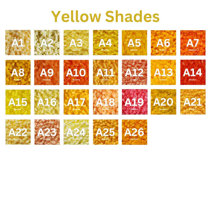 Yellow Shades Refill – 2.6mm Fuse Beads (1000 Pcs per Bag)